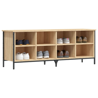 vidaXL Shoe Cabinet Sonoma Oak 131x35x50 cm Engineered Wood