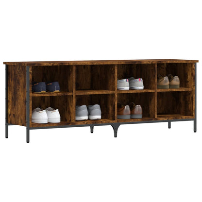 vidaXL Shoe Cabinet Smoked Oak 8 compartments