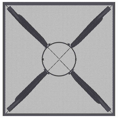 vidaXL Garden Table Anthracite 50x50x72 cm Steel Mesh