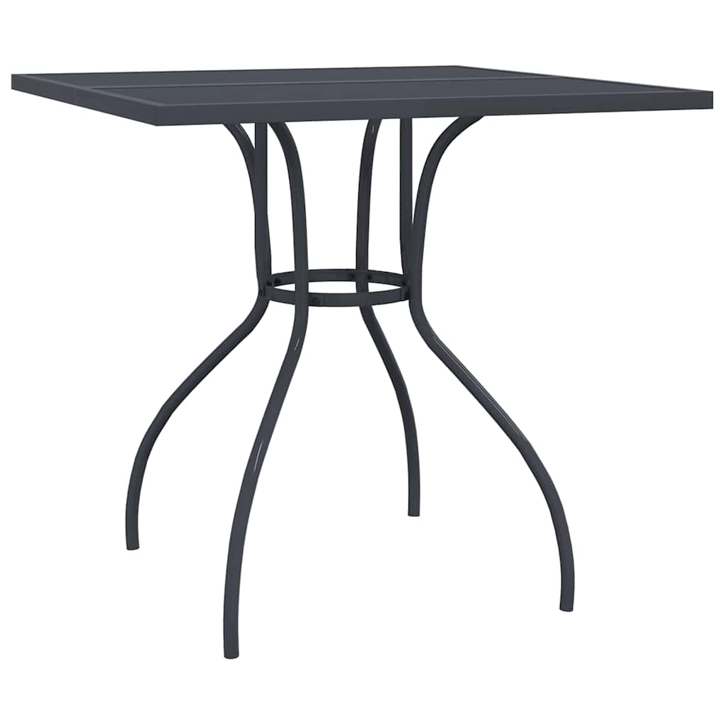 vidaXL Garden Table Anthracite 80x80x72,5 cm Steel Mesh