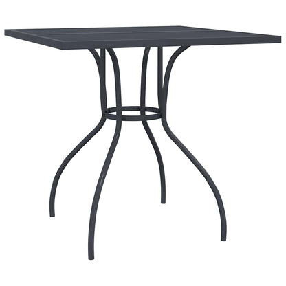 vidaXL Garden Table Anthracite 80x80x72,5 cm Steel Mesh