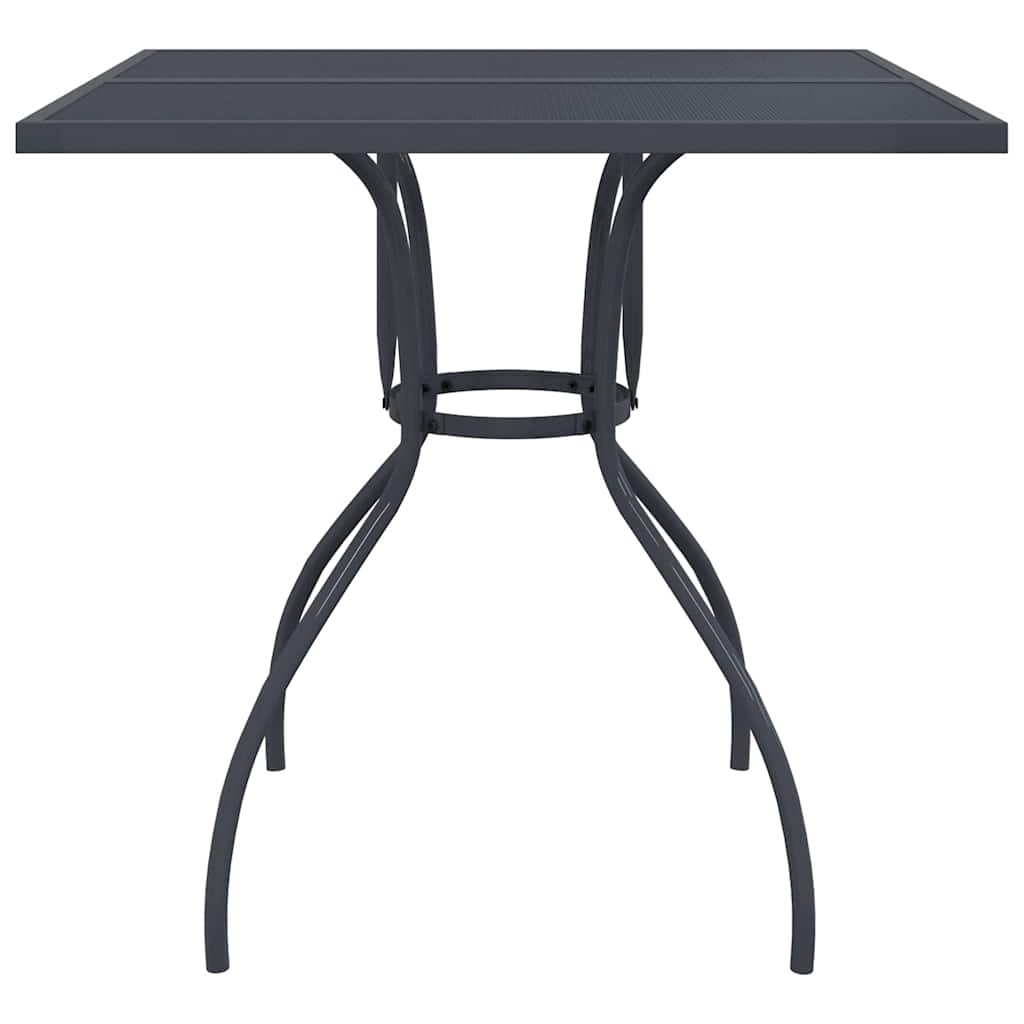 vidaXL Garden Table Anthracite 80x80x72,5 cm Steel Mesh