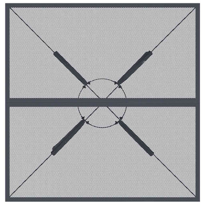 vidaXL Garden Table Anthracite 80x80x72.5 cm Steel Mesh
