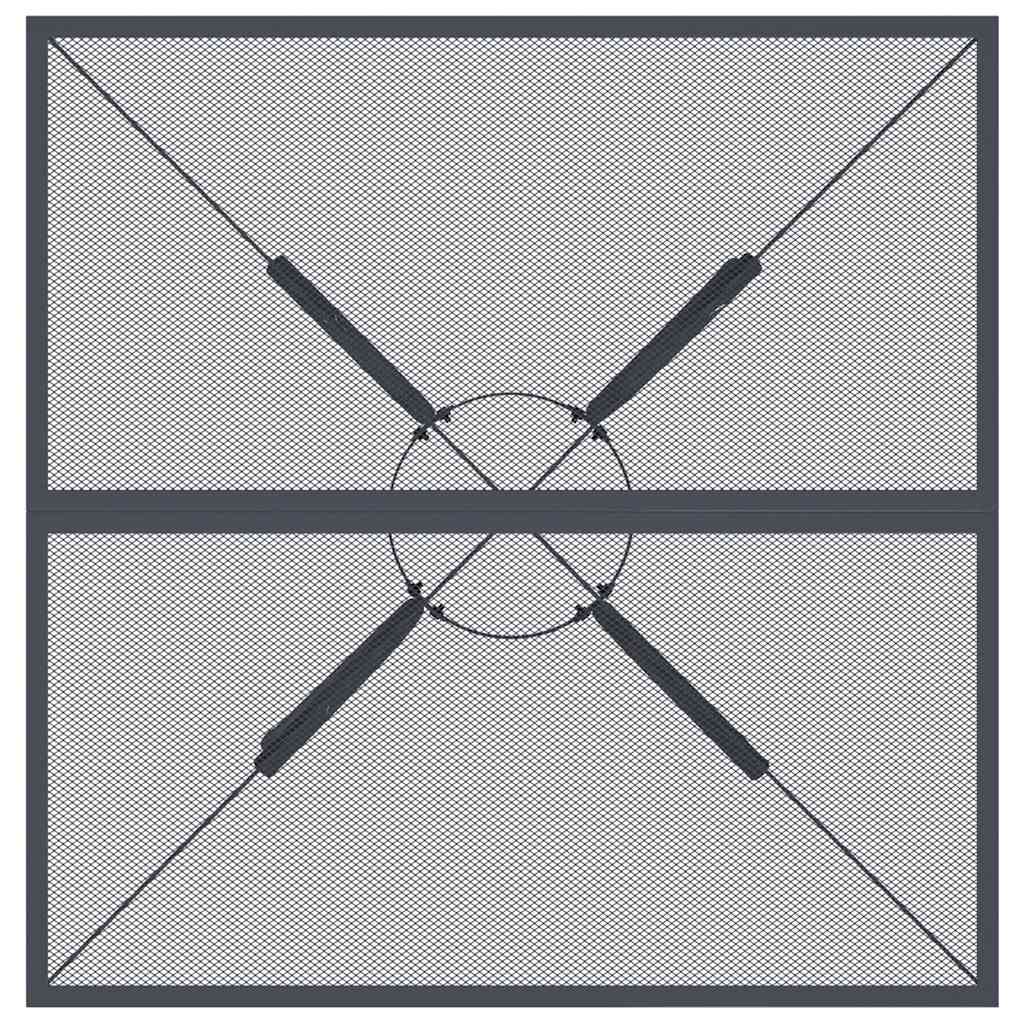 vidaXL Garden Table Anthracite 80x80x72,5 cm Steel Mesh