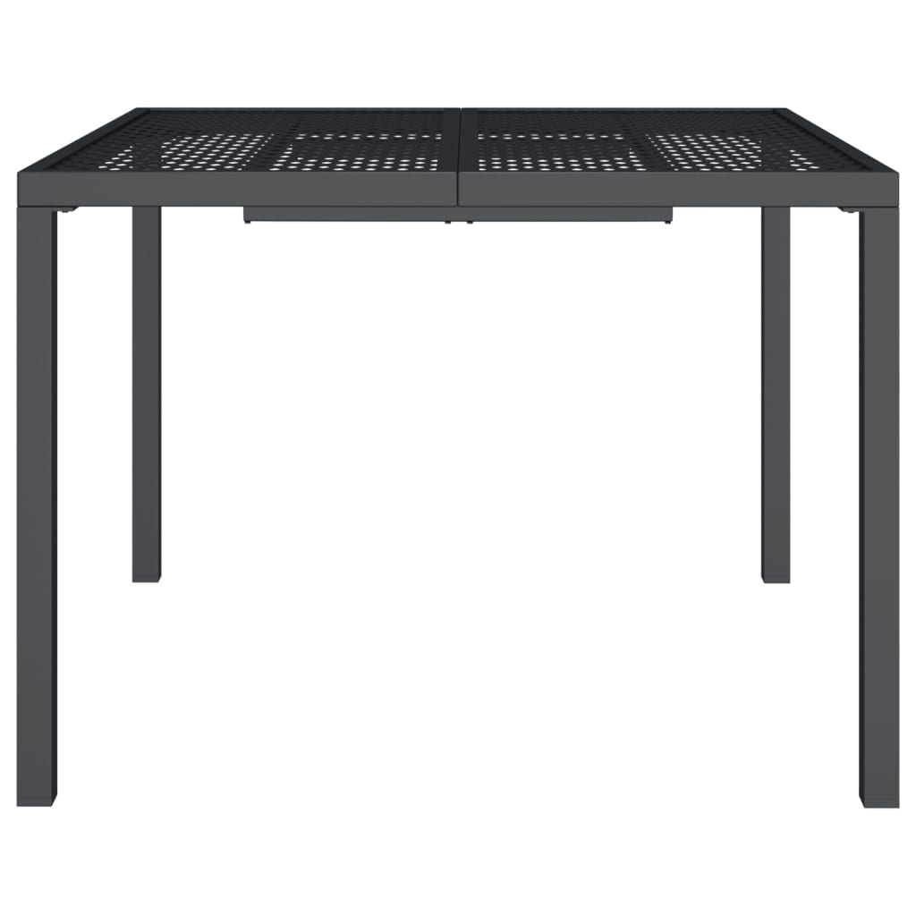 vidaXL Garden Table Anthracite 100x100x72 cm Steel