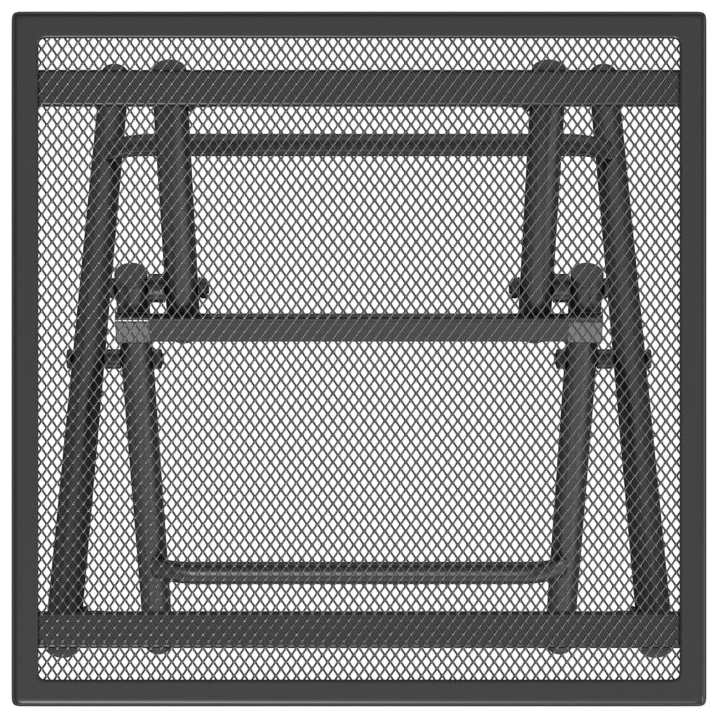 vidaXL Folding Garden Table Anthracite 38x38x38 cm Steel Mesh