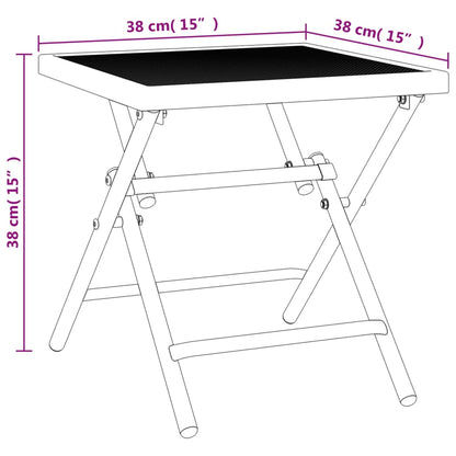 vidaXL Folding Garden Table Anthracite 38x38x38 cm Steel Mesh
