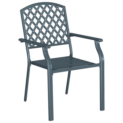 vidaXL Garden Chair 2 pcs Anthracite 56 x 65 x 89 cm Steel