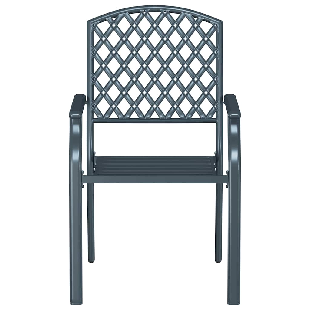 vidaXL Garden Chair 4 pcs Anthracite 56 x 65 x 89 cm Steel