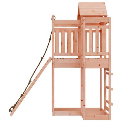 vidaXL Playhouse with Climbing Wall Solid Wood Douglas
