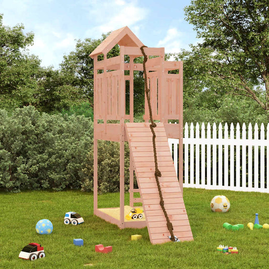 vidaXL Playhouse with Climbing Wall Solid Wood Douglas