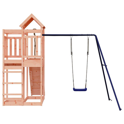 vidaXL Outdoor Playset | Wood Brown, Blue | Solid Douglas wood, Polypropylene