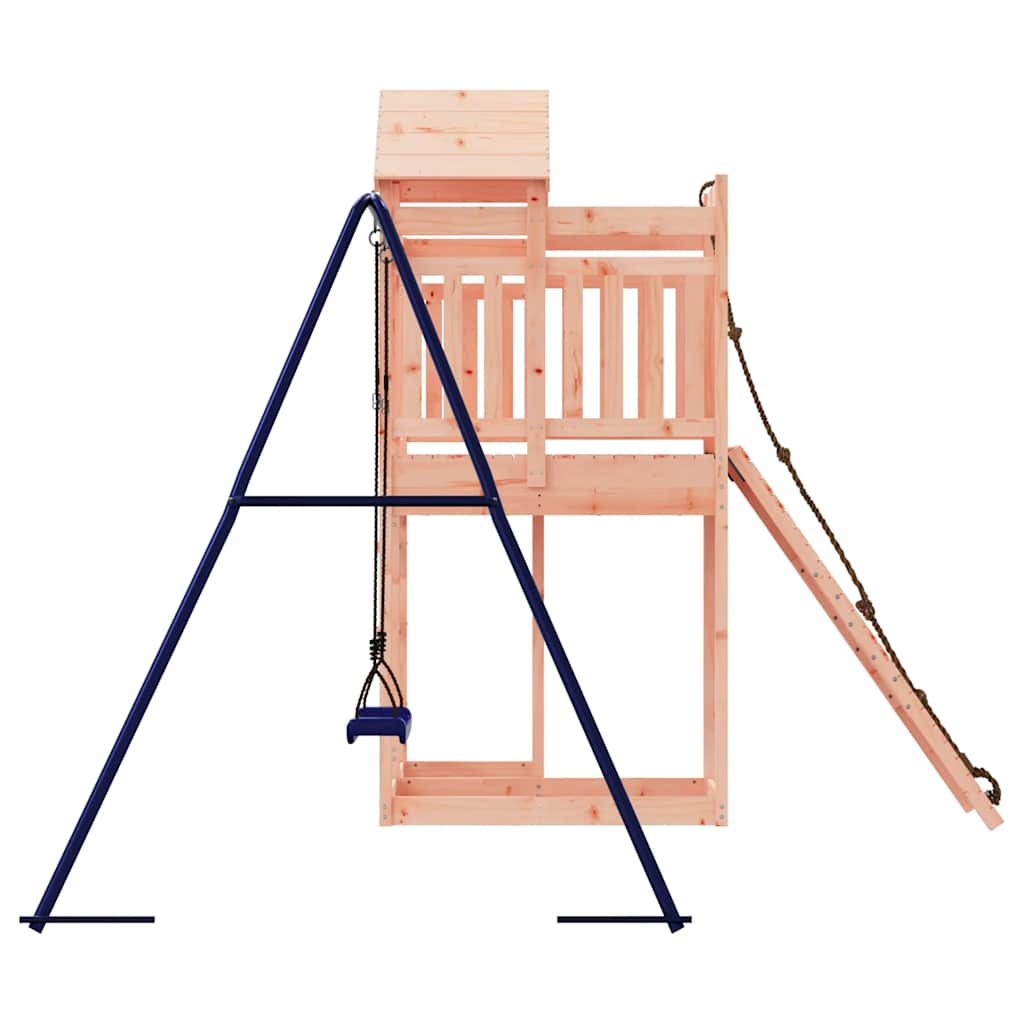 vidaXL Outdoor Playset | Wood Brown, Blue | Solid Douglas wood, Polypropylene