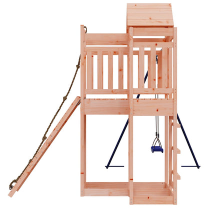 vidaXL Outdoor Playset | Wood Brown, Blue | Solid Douglas wood, Polypropylene