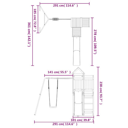 vidaXL Outdoor Playset Solid Wood Douglas