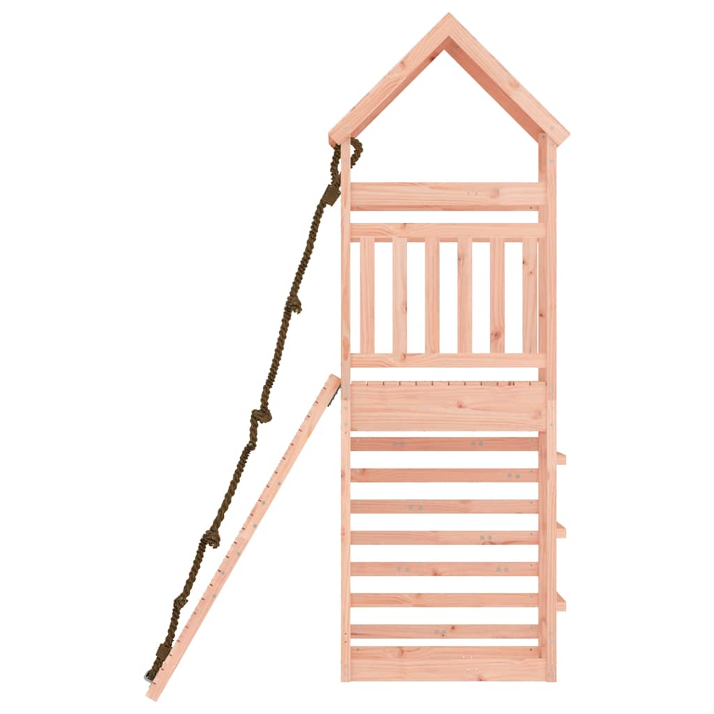 vidaXL Playhouse with Climbing Wall Solid Wood Douglas