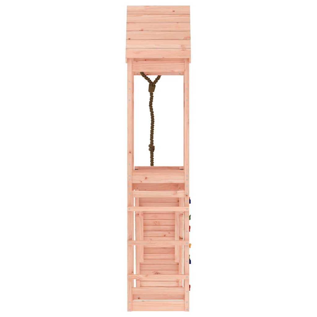 vidaXL Playhouse with Climbing Wall Solid Wood Douglas