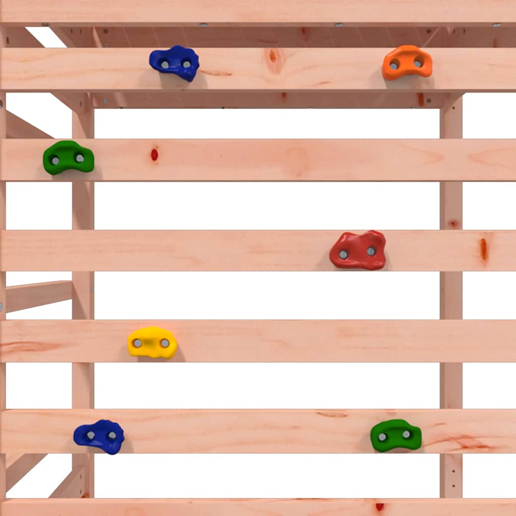 vidaXL Playhouse with Climbing Wall Solid Wood Douglas