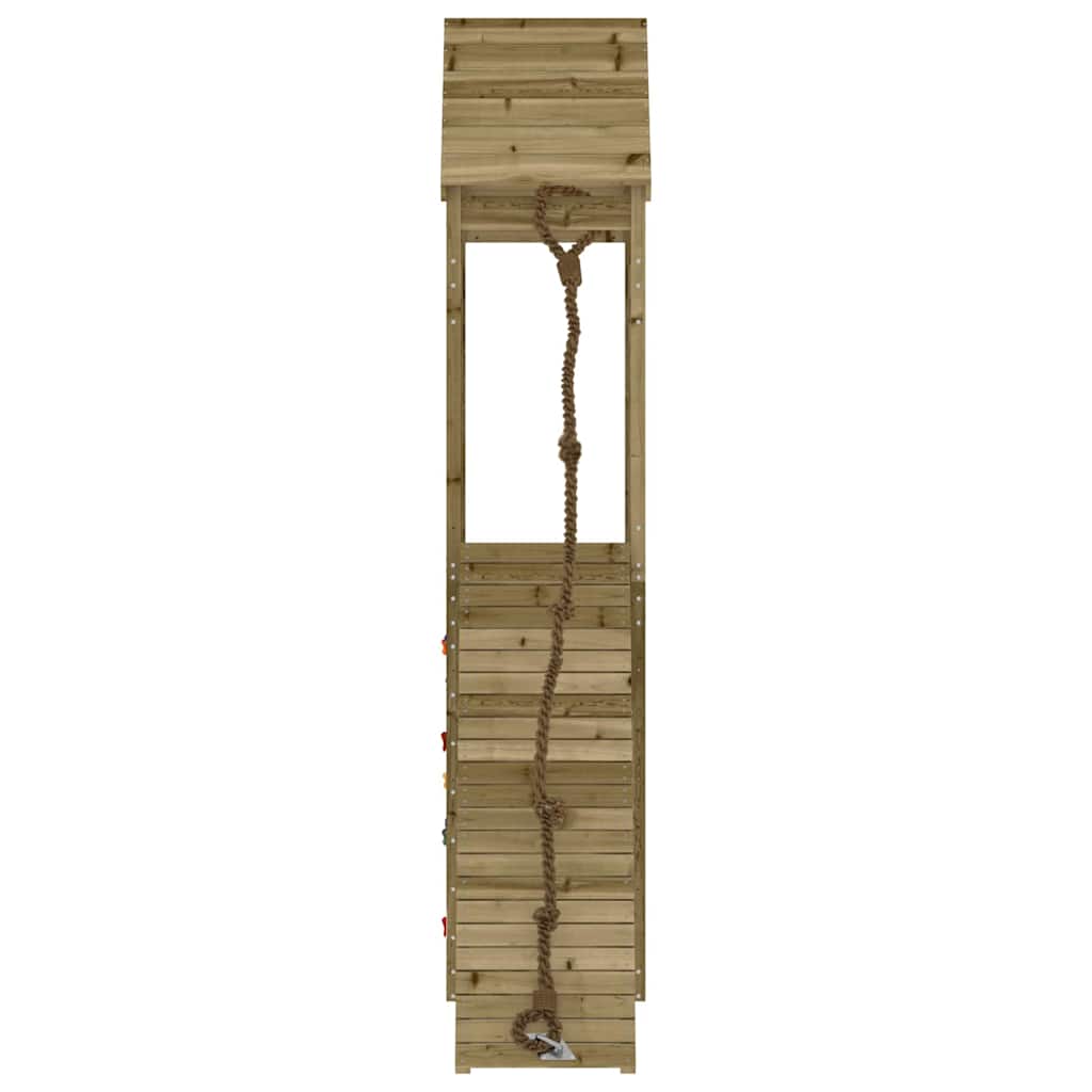 vidaXL Playhouse with Climbing Wall Impregnated Wood Pine