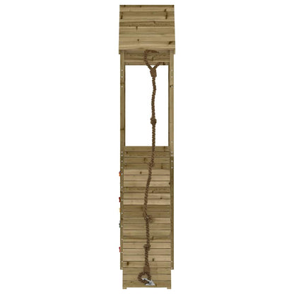 vidaXL Playhouse with Climbing Wall Impregnated Wood Pine