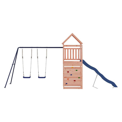 vidaXL Outdoor Playset | Natural wood and blue