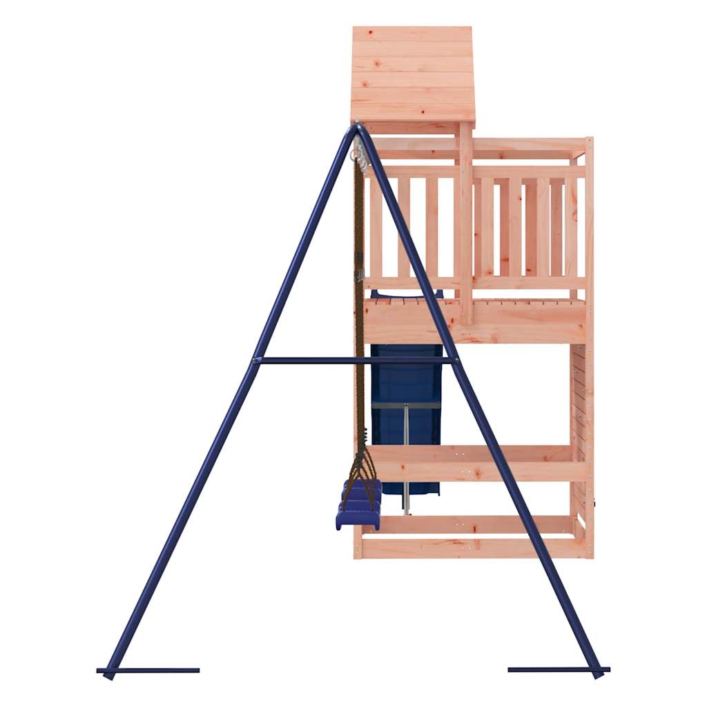 vidaXL Outdoor Playset | Natural wood and blue