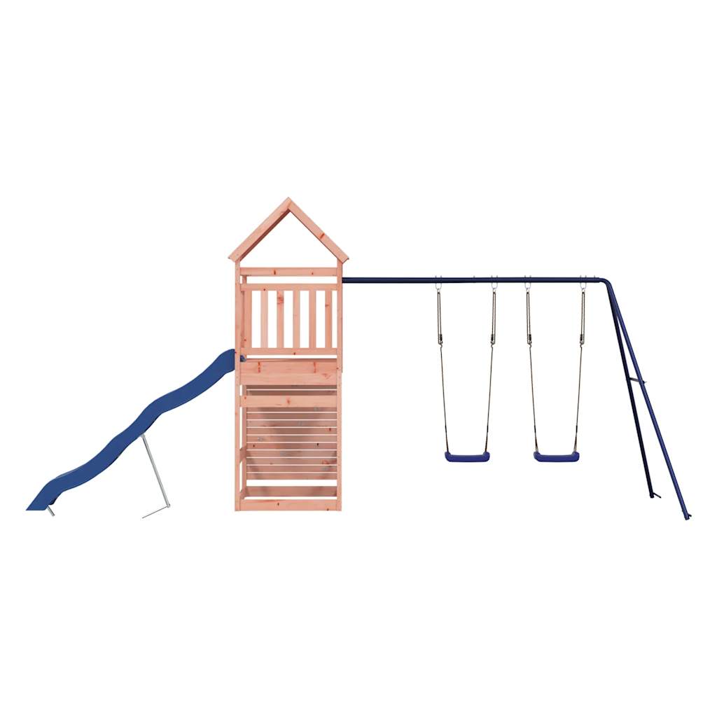 vidaXL Outdoor Playset | Natural wood and blue