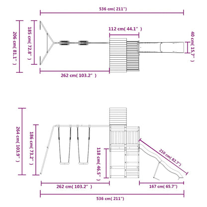 vidaXL Outdoor Playset Impregnated Wood Pine