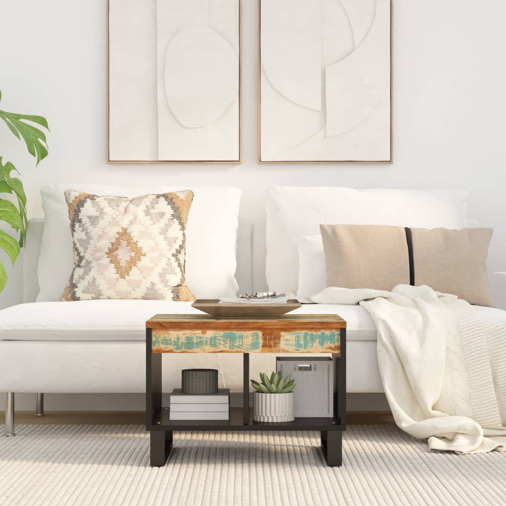 vidaXL Coffee Table 55x50x40 cm Solid Wood Reclaimed