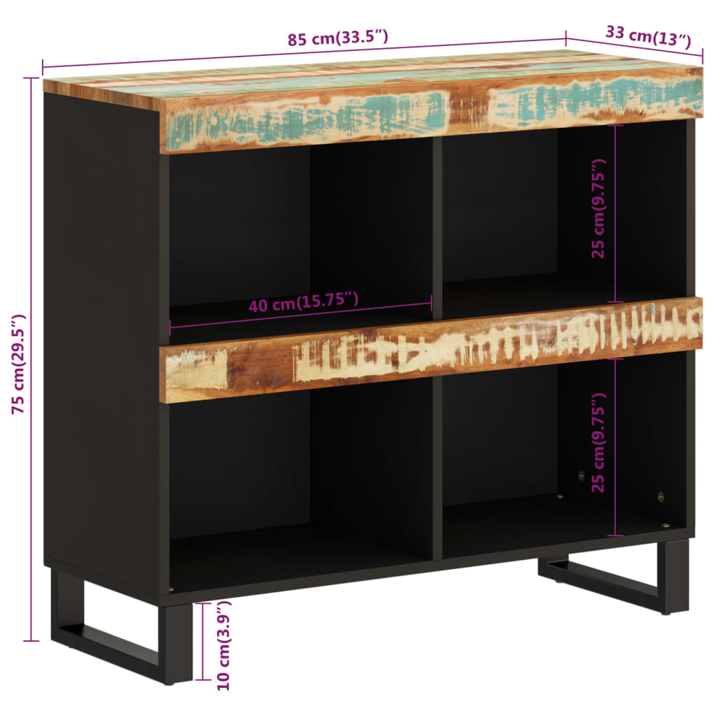 vidaXL Side Cabinet 85x33x75 cm Solid Wood Reclaimed