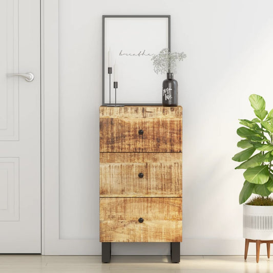 vidaXL Sideboard with 3 Drawers 40x33,5x75 cm Solid Wood Mango
