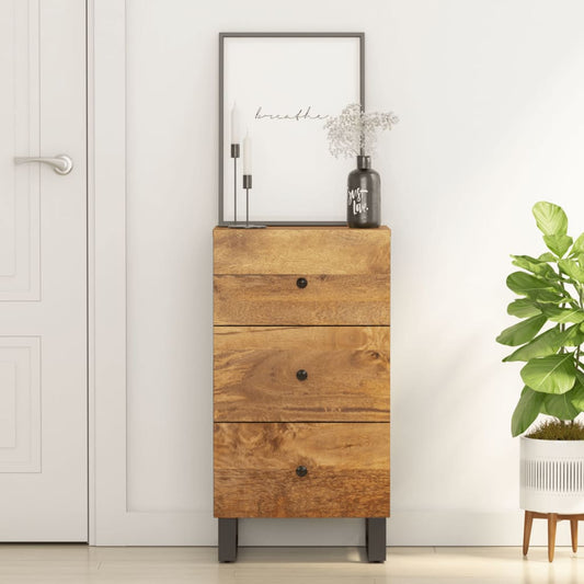 vidaXL Sideboard with 3 Drawers 40x33,5x75 cm Solid Wood Mango