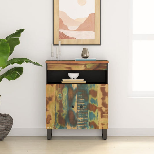 vidaXL Sideboard with 2 Doors 60x33x75 cm Solid Wood Reclaimed
