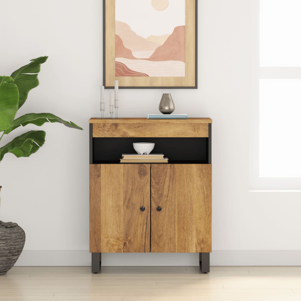vidaXL Sideboard with 2 Doors 60x33x75 cm Solid Wood Mango