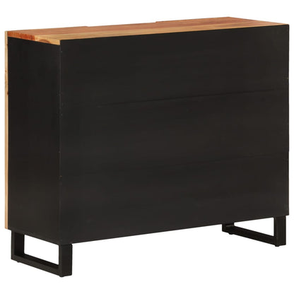 vidaXL Sideboard with 2 Doors 90x33x75 cm Solid Wood Acacia