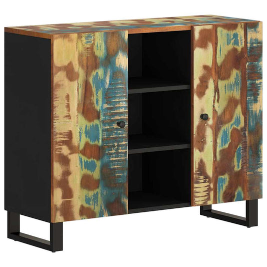 vidaXL Sideboard with 2 Doors 90x33x75 cm Solid Wood Reclaimed