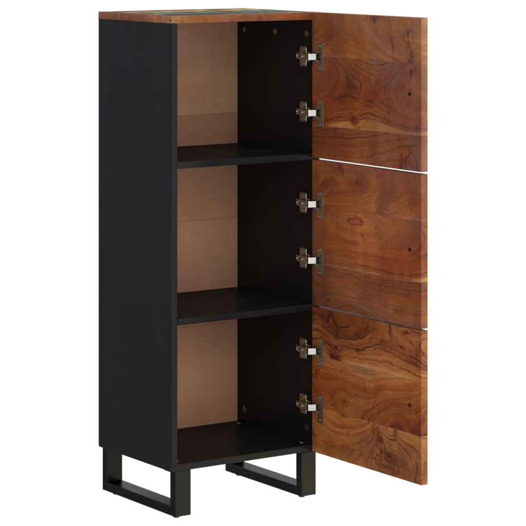 vidaXL Highboard with 3 Doors 40x33x110 cm Solid Wood Reclaimed&Iron