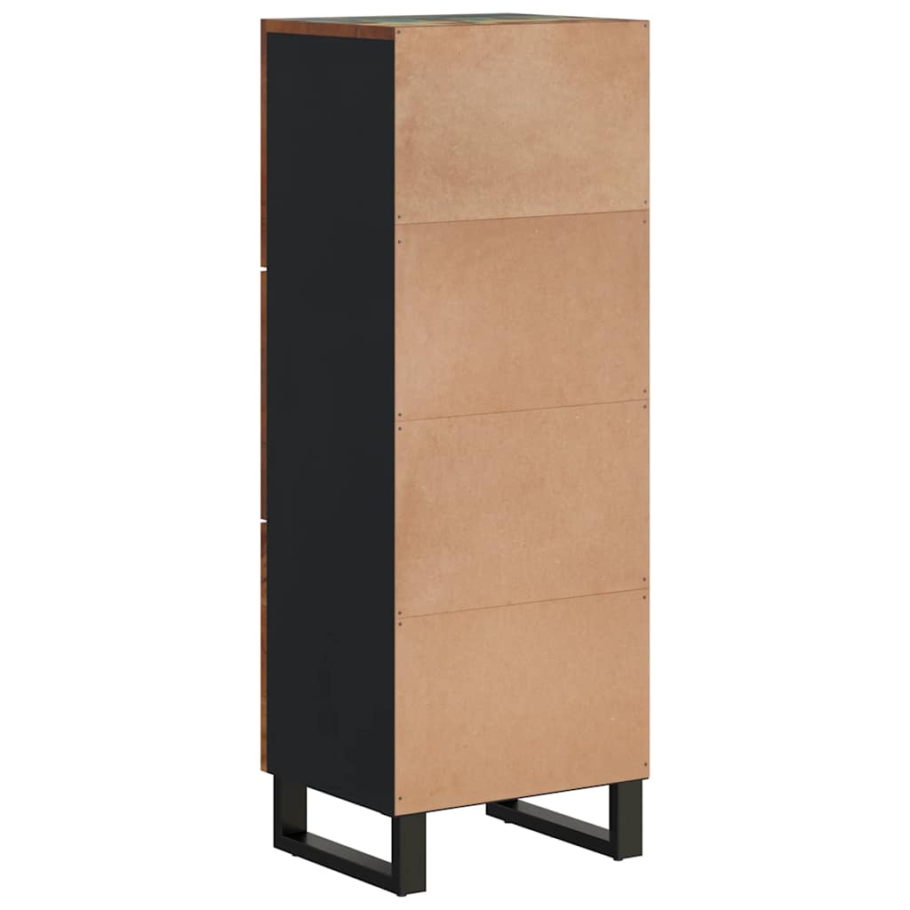 vidaXL Highboard with 3 Doors 40x33x110 cm Solid Wood Reclaimed&Iron