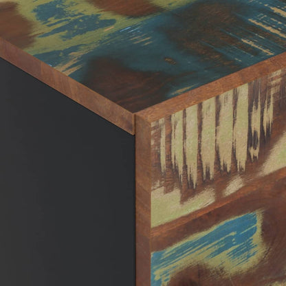 vidaXL Highboard with 3 Doors 40x33x110 cm Solid Wood Reclaimed&Iron