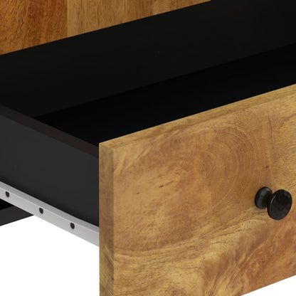 vidaXL Highboard with Drawer 60x33x100 cm Solid Wood Mango&Iron