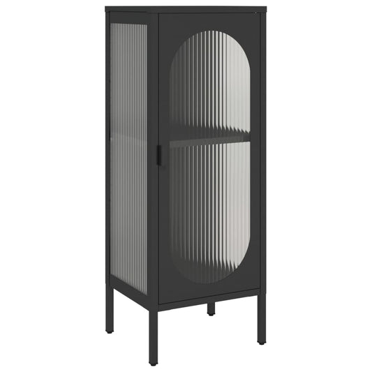 vidaXL Sideboard Black 40x35x105 cm Glass and Steel