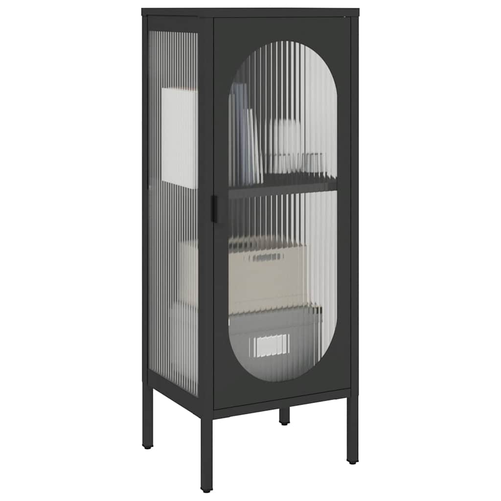 vidaXL Sideboard Black 40x35x105 cm Glass and Steel