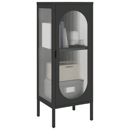 vidaXL Sideboard Black 40x35x105 cm Glass and Steel