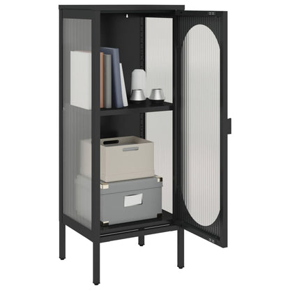 vidaXL Sideboard Black 40x35x105 cm Glass and Steel