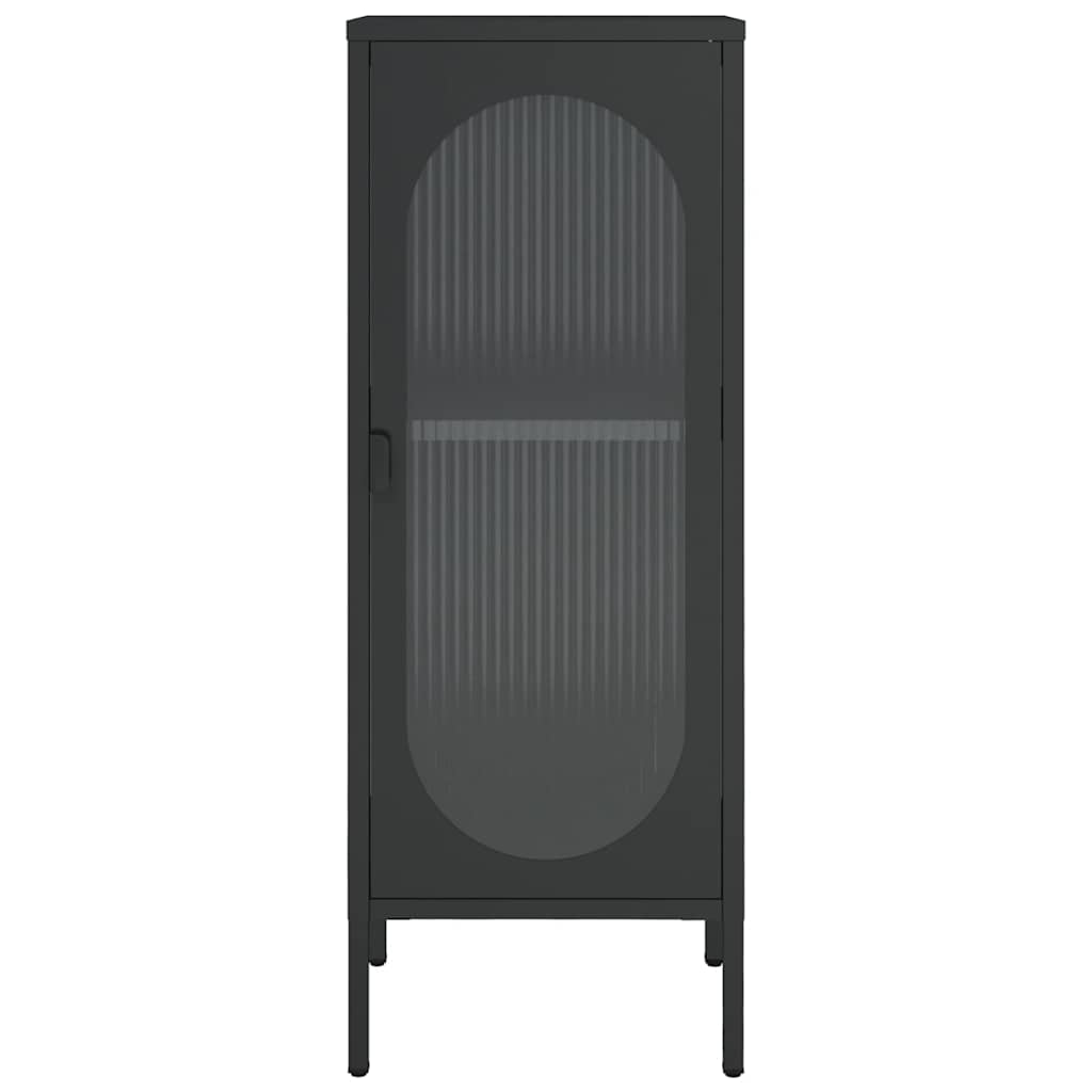vidaXL Sideboard Black 40x35x105 cm Glass and Steel