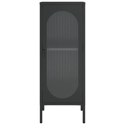 vidaXL Sideboard Black 40x35x105 cm Glass and Steel
