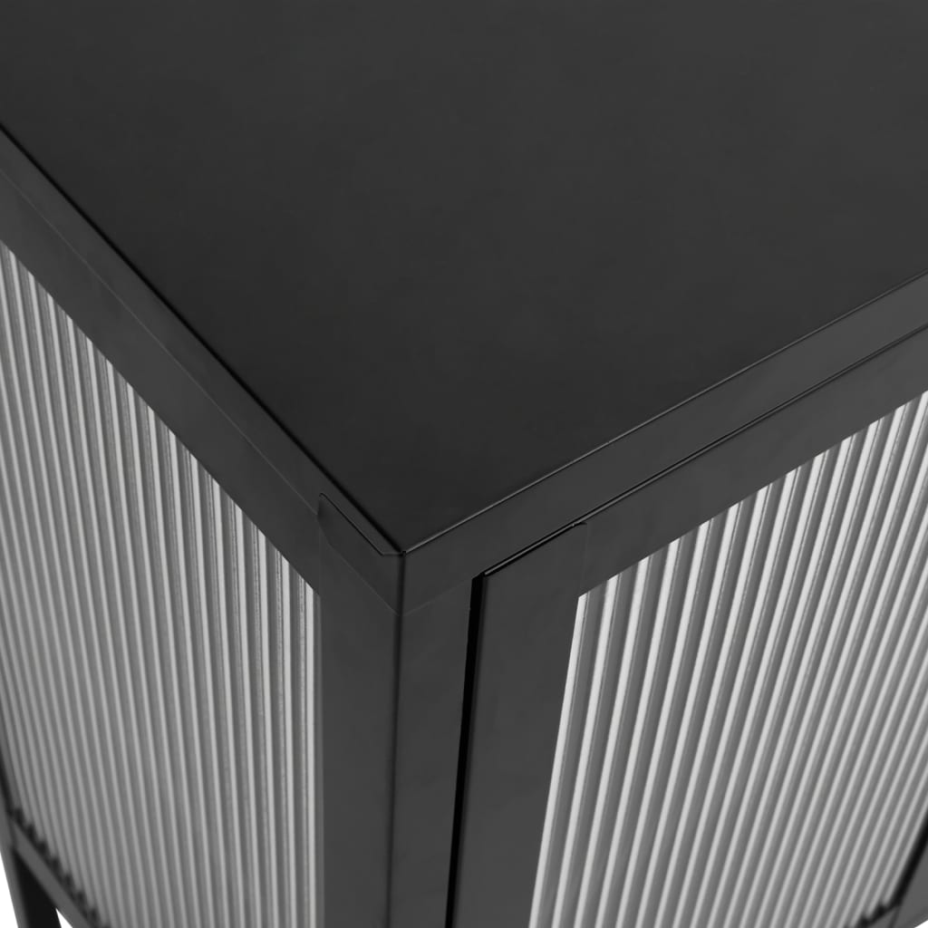 vidaXL Sideboard Black 105x35x70 cm Glass and Steel