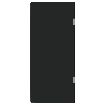 vidaXL Wall-mounted Urinal Privacy Screen Black 90x40 cm Tempered Glass