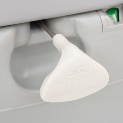 vidaXL Portable Camping Toilet Grey and White 22+12 L HDPE