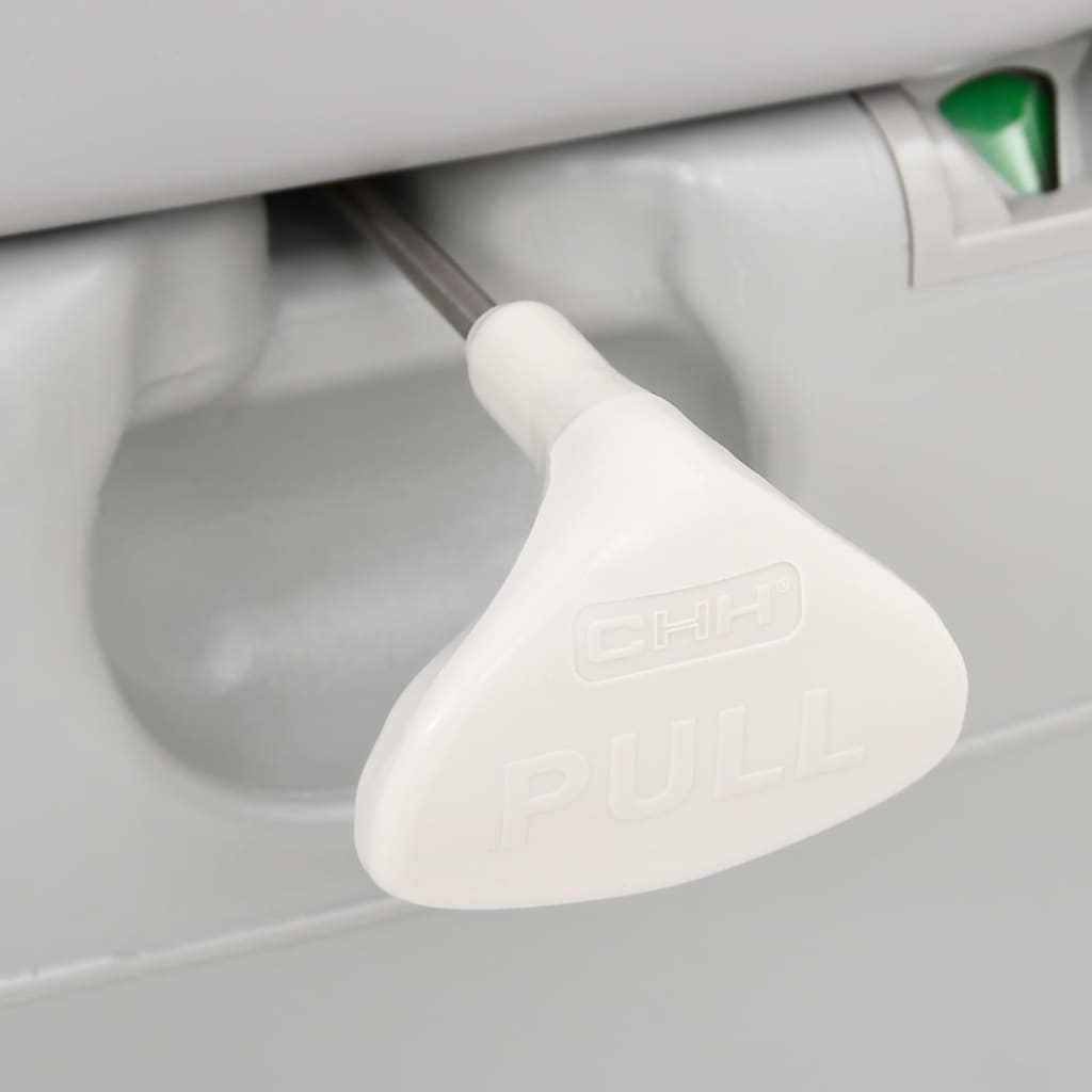 vidaXL Portable Camping Toilet Grey and White 22+12 L HDPE